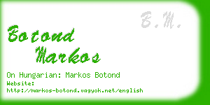 botond markos business card